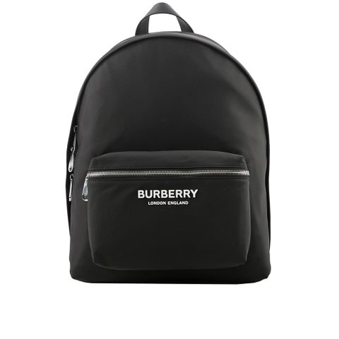 BURBERRY 徽標Logo 尼龍口袋後背包(黑色)