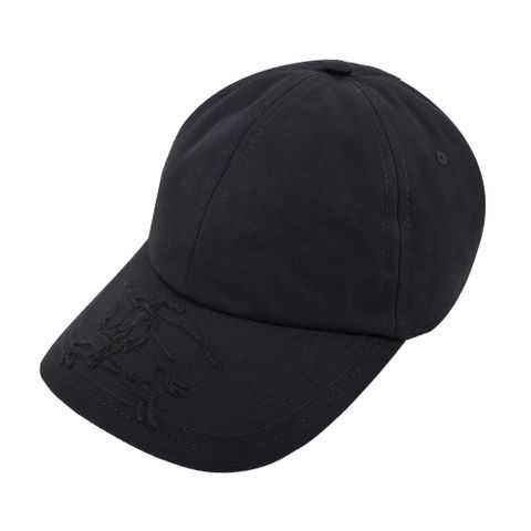 BURBERRY棉質混紡棒球帽(黑色)