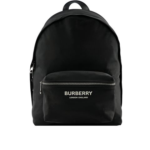 BURBERRY 徽標Logo 尼龍口袋後背包(黑色)_展示品