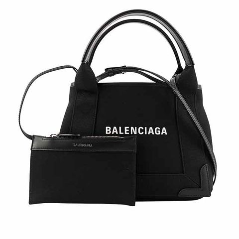 BALENCIAGA 巴黎世家 NAVY CABAS帆布二用包/子母包(黑色) XS 390346 2HH3N 1000