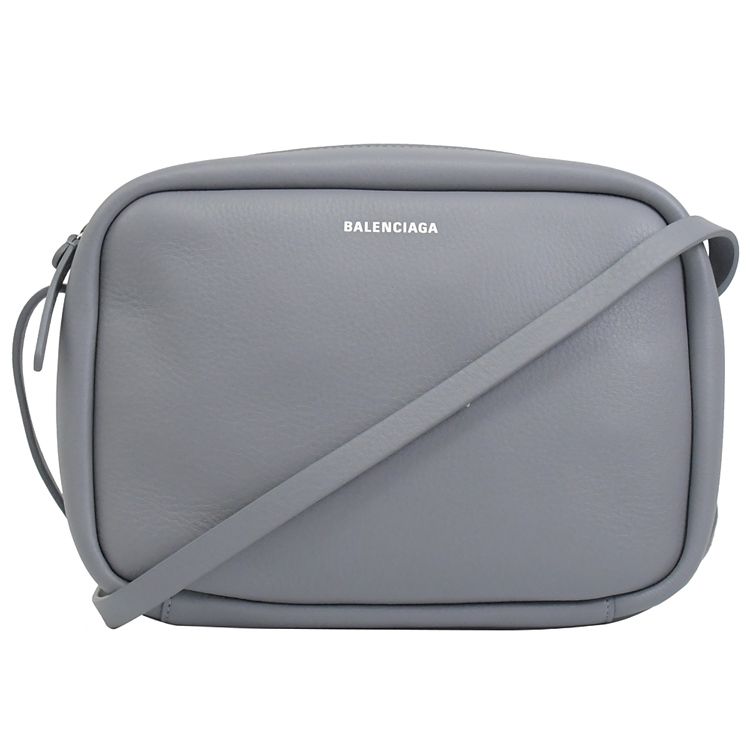 BALENCIAGA 巴黎世家489812 EVERYDAY小牛皮斜背相機包.灰24cm - PChome