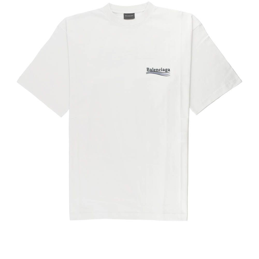 BALENCIAGA 巴黎世家  Political Campaign 可樂刺繡 T-shirt (白色) 641675 TKVJ1 9084