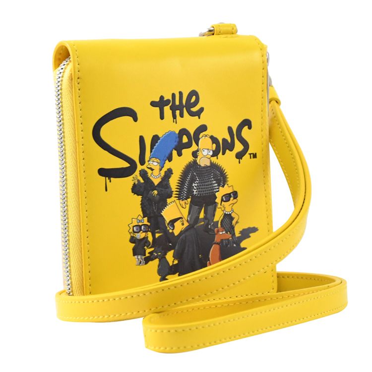 BALENCIAGA 巴黎世家   The Simpsons 頸掛式拉鍊零錢短夾.黃