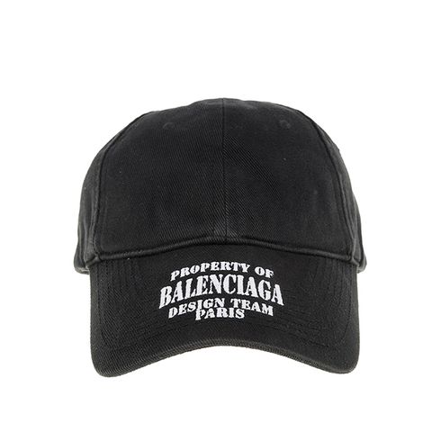 BALENCIAGA 巴黎世家 經典復古刺繡品牌LOGO棉質棒球帽 (黑色/M)