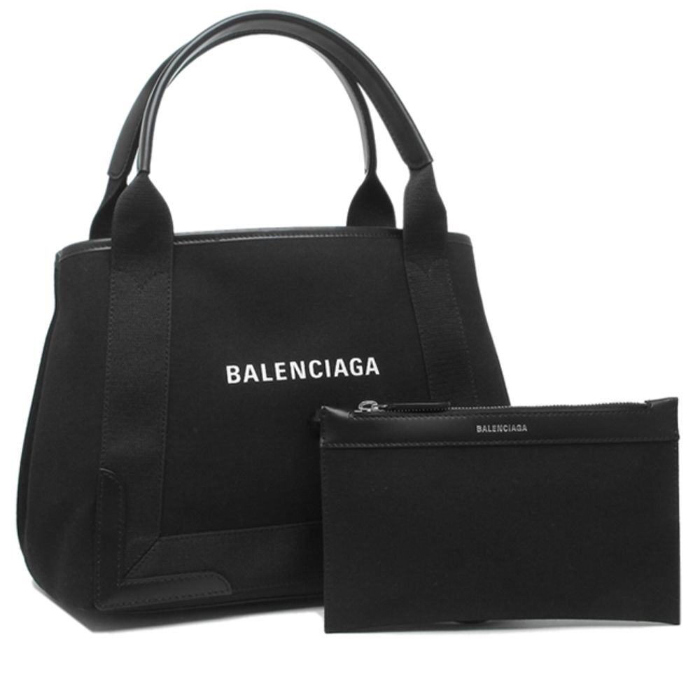 BALENCIAGA 巴黎世家 專櫃新款 經典NAVY系列帆布牛皮飾邊手提/斜背包二用包/子母包