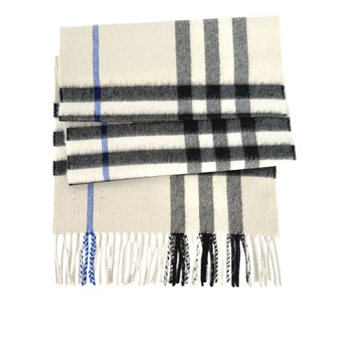 BURBERRY 基本款經典格紋喀什米爾圍巾(地衣色)