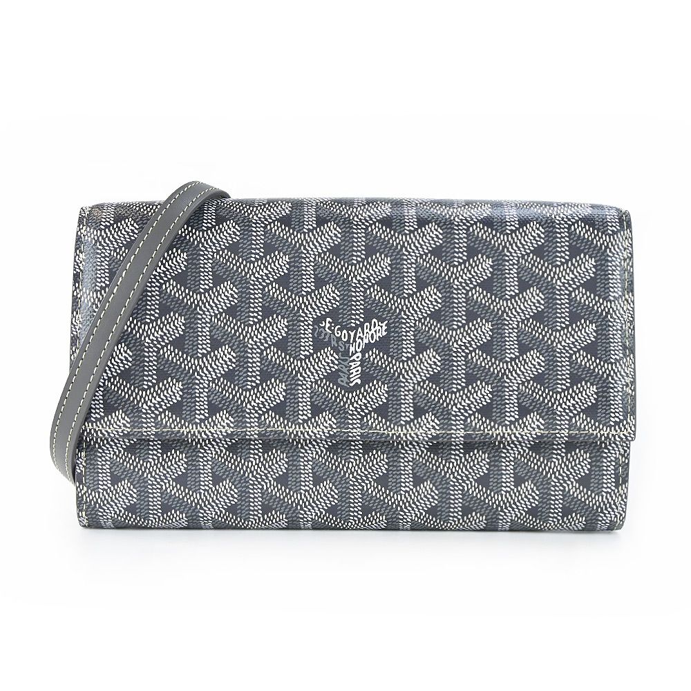 GOYARD 高雅德  Varenne 經典LOGO防水帆布翻蓋WOC斜背包-灰