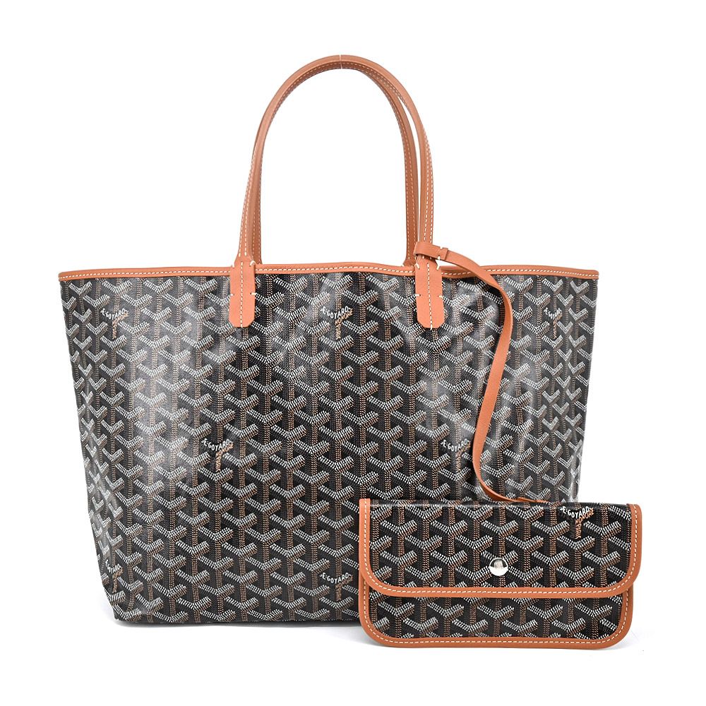 GOYARD 高雅德  防水帆布LOGO子母購物包(PM小/棕黑)