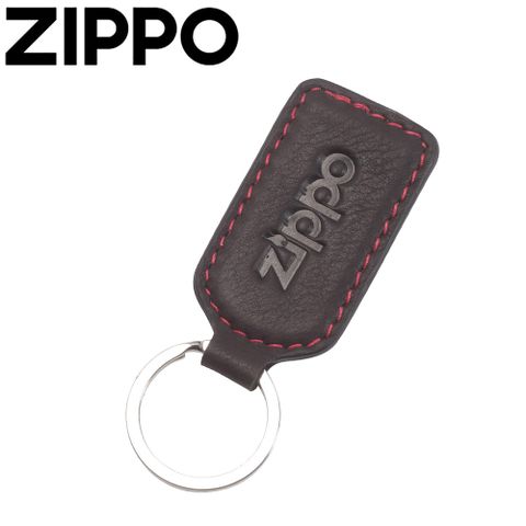 Zippo 【官方授權店】咖啡色牛皮鑰匙圈