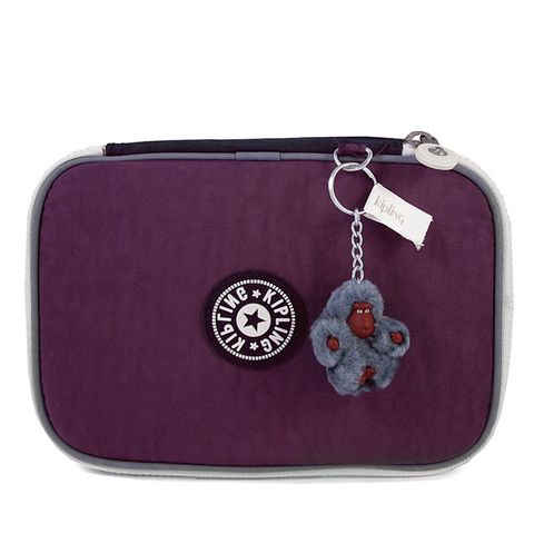 Kipling 100 Pens 紫色化妝包/文具盒