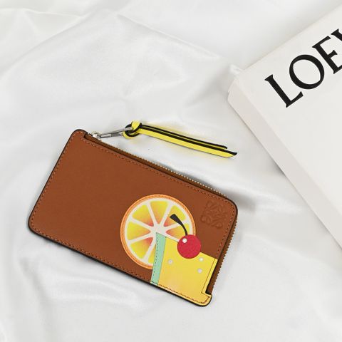 LOEWE x Paula’s Ibiza 雞尾酒印花卡片零錢包.咖