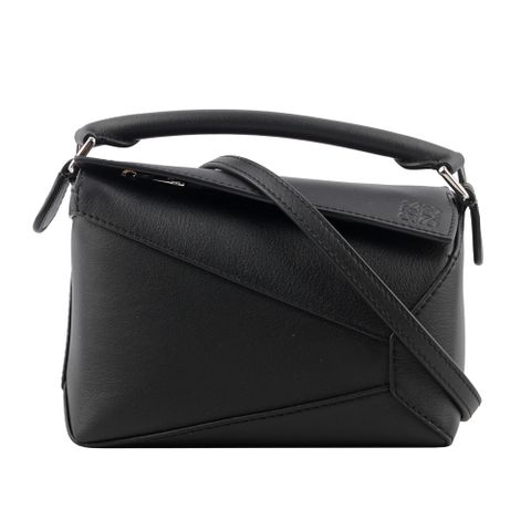 LOEWE Puzzle 拼圖經典小牛皮手提/斜背兩用包(迷你)(黑色) A510P88X26 1100