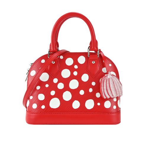 Louis Vuitton LV x YK  Alma Infinity Dots 圓點印花牛皮手提/肩背包(紅色)