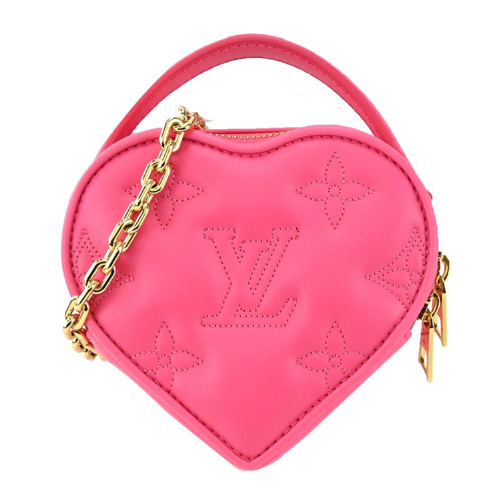 Louis Vuitton 路易威登 Louis Vuitton Pop My Heart 絎縫小牛皮鏈帶手提/斜背包(粉色)