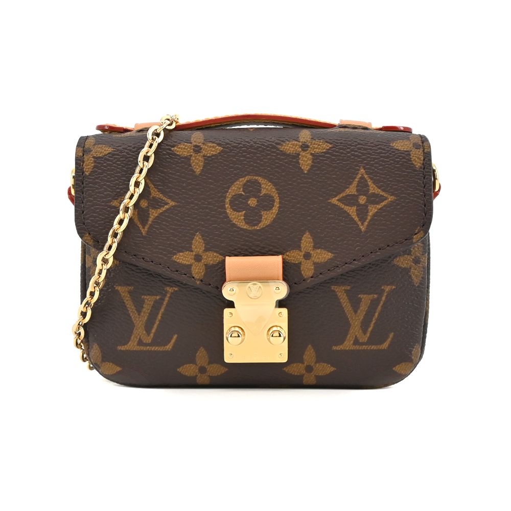 Louis Vuitton 路易威登 Louis Vuitton Micro Metis 經典Monogram鍊帶郵差包(棕色)