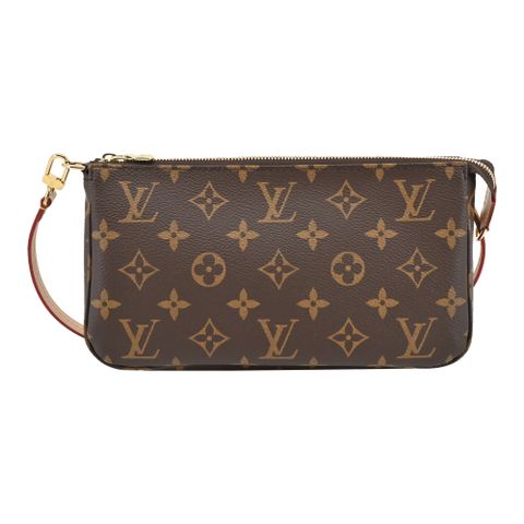 Louis Vuitton 經典 Monogram 帆布長揹帶肩提包(卡其)