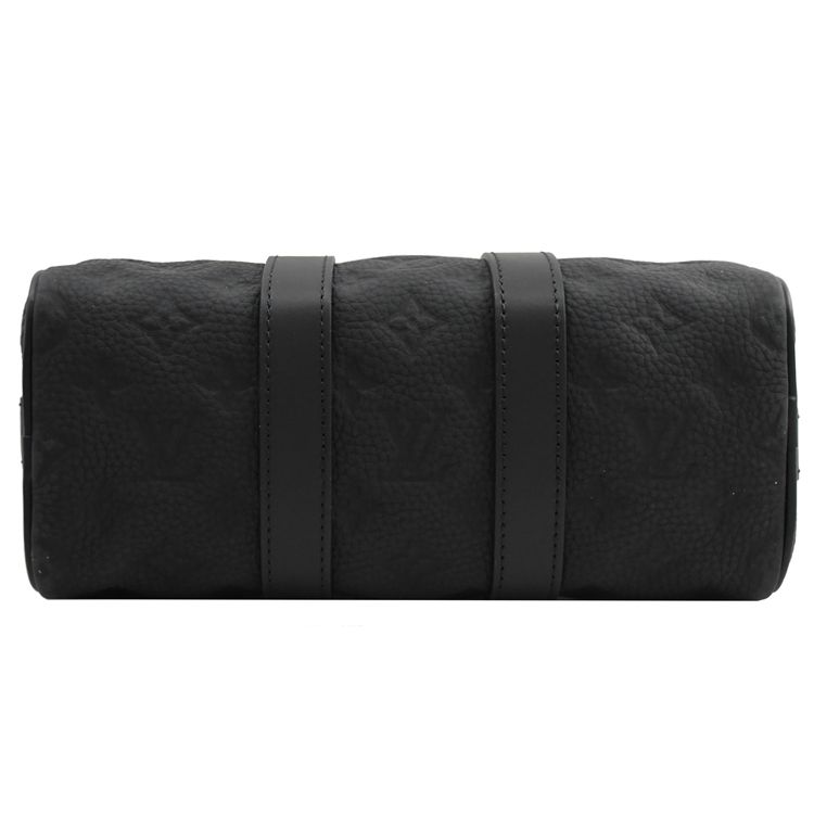 Louis Vuitton/LV 路易威登 Louis Vuitton LV M20900 Keepall Bandoulire 25 壓花牛皮兩用波士頓包.黑