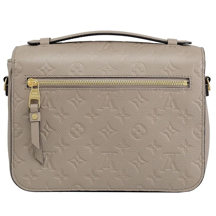 Louis Vuitton 路易威登 Louis Vuitton LV M44881 Pochette Mtis 經典花紋皮革壓紋手提兩用包.灰