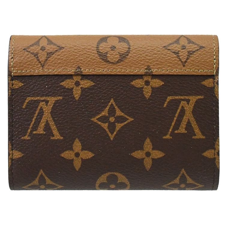 Louis Vuitton 路易威登 Louis Vuitton LV M81557 Victorine 經典花紋拼色三折零錢短夾