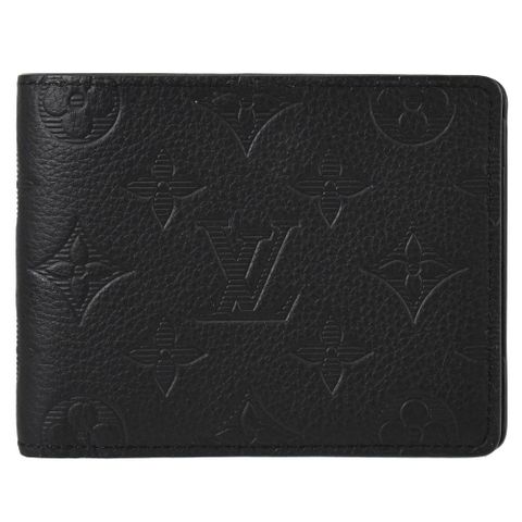 Louis Vuitton 路易威登 Louis Vuitton LV M62901 Multiple 經典壓花小牛皮雙折短夾.黑