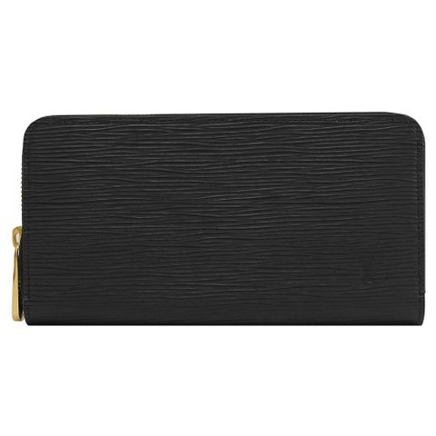 Louis Vuitton LV M68755 LV Initials EPI 水波紋拉鍊長夾.黑/金