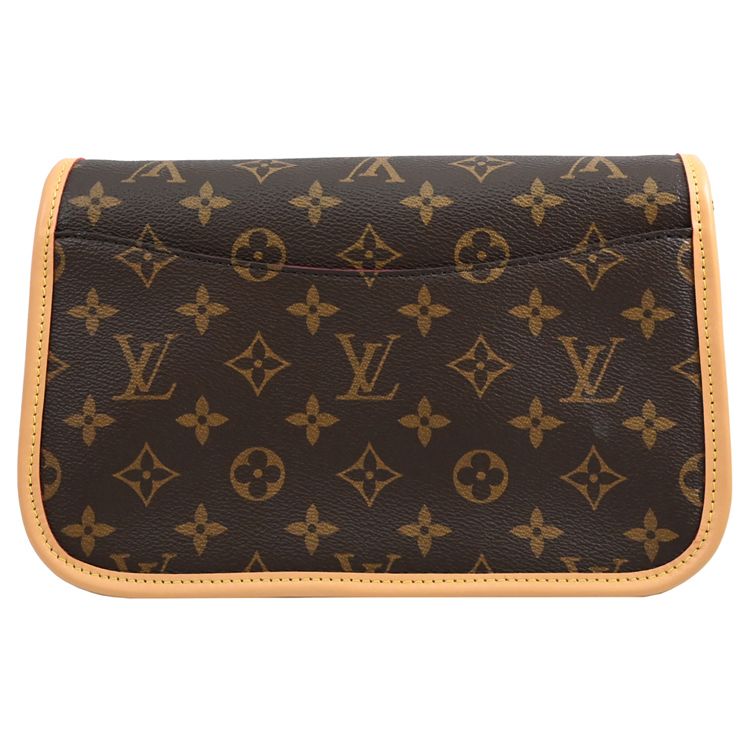 Louis Vuitton 路易威登 ouis Vuitton LV DIANE 經典Monogram帆布雙背帶肩斜兩用包.桃紅 現貨