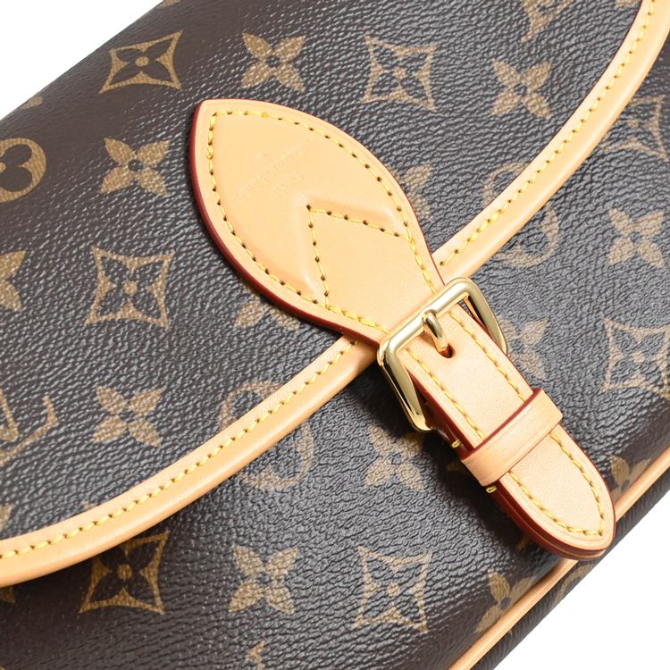 Louis Vuitton 路易威登 ouis Vuitton LV DIANE 經典Monogram帆布雙背帶肩斜兩用包.桃紅 現貨