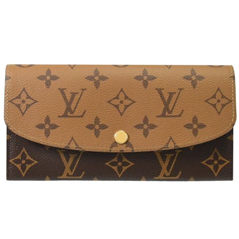 Louis Vuitton LV M82157 EMILIE 經典花紋雙色翻蓋扣式長夾 現貨