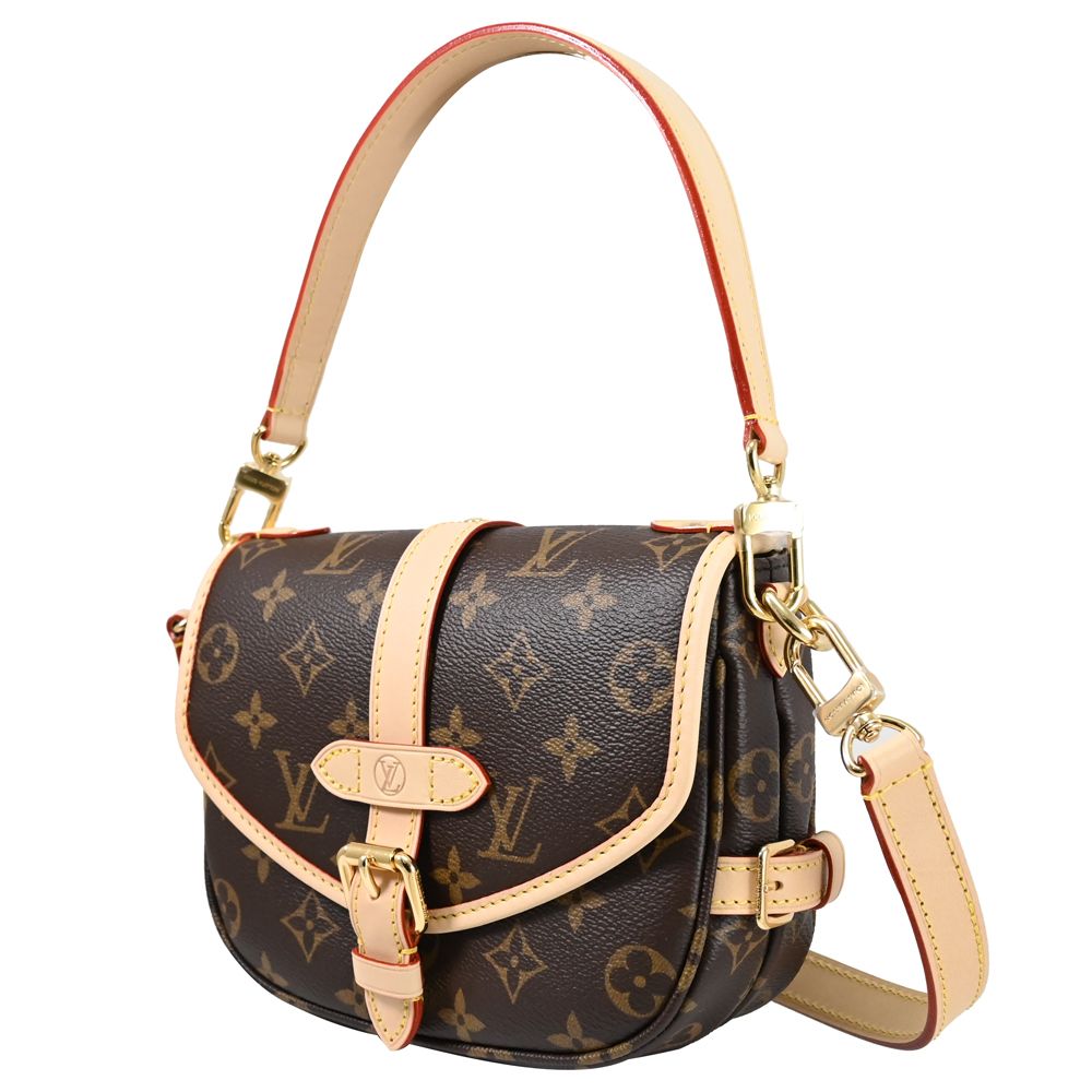 Louis Vuitton/LV 路易威登 Louis Vuitton LV Saumur BB 經典Monogram帆布兩用馬鞍包 現貨