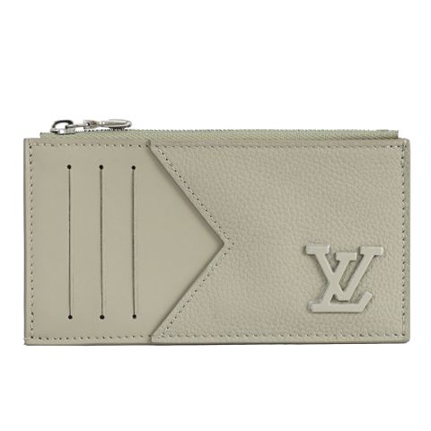 Louis Vuitton LV AEROGRAM 經典牛皮卡片零錢包.灰綠 現貨