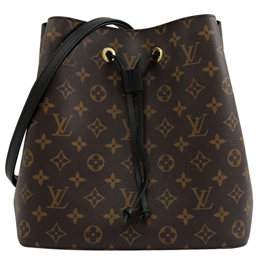 Louis Vuitton/LV 路易威登 Louis Vuitton LV Neonoe 經典花紋肩斜兩用水桶包.黑邊 現貨