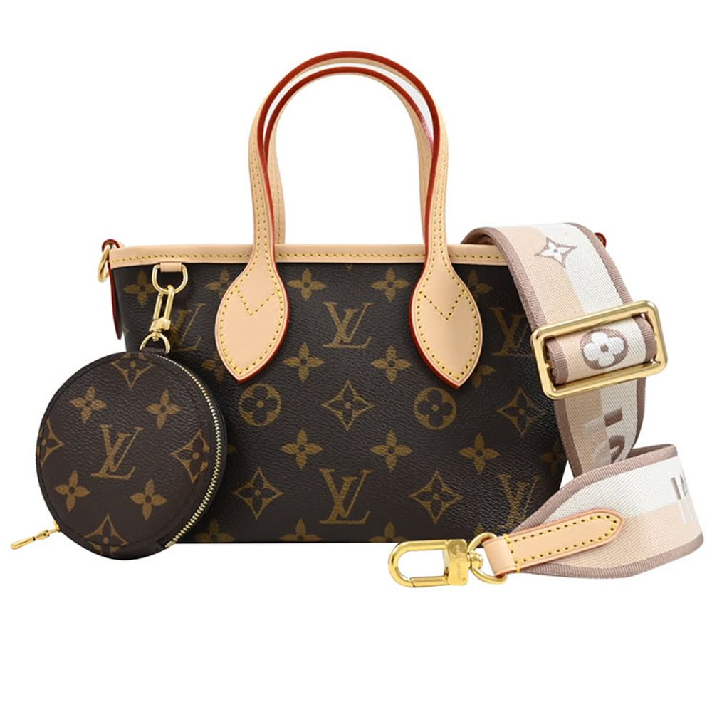 Louis Vuitton 路易威登 Louis Vuitton LV Neverfull BB 二合一經典印花手提斜背兩用包 現貨