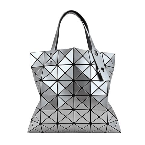 Issey Miyake 三宅一生 BAOBAO 6x6 亮面手提包-銀