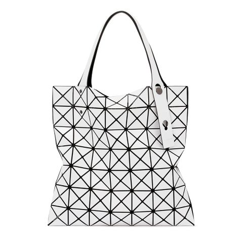 ISSEY MIYAKE 三宅一生 BAOBAO 6x6 亮面手提包-白