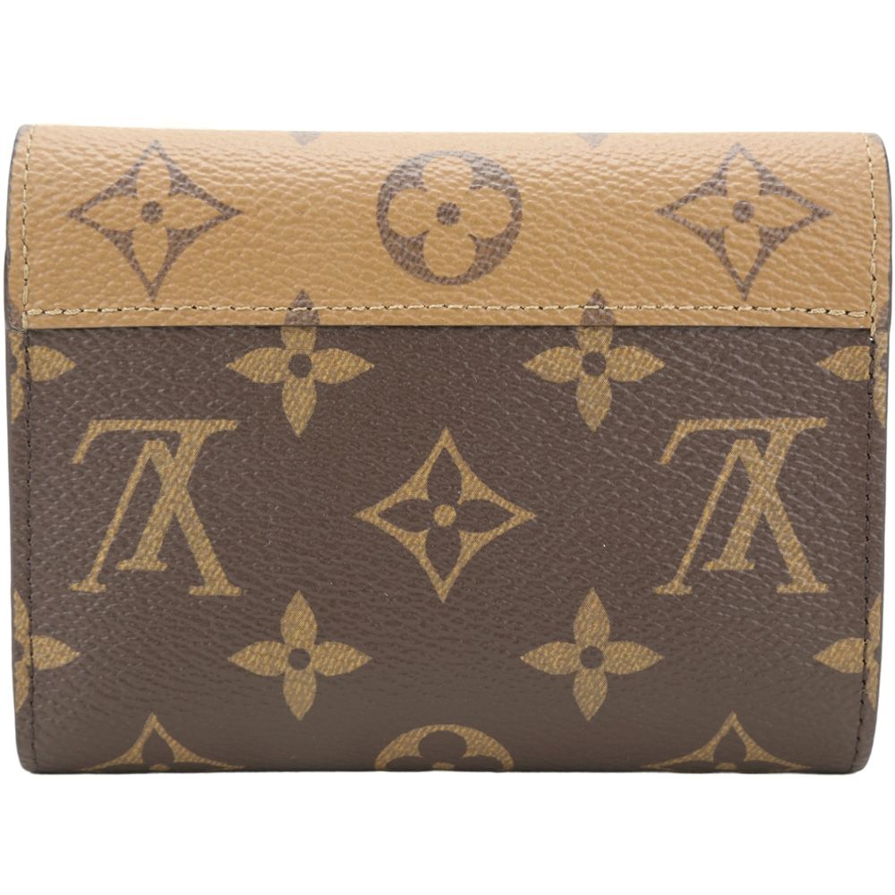 Louis Vuitton 路易威登 M81557 Victorine 雙色老花帆布信封三折短夾(咖啡x駝色)