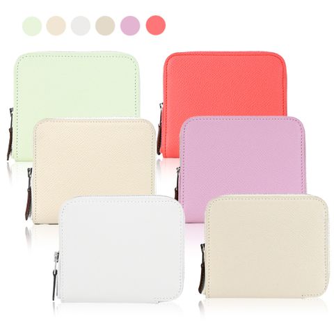 Hermes 愛馬仕 Silk In Compact Epsom小牛皮拉鍊絲巾短夾(多款選)