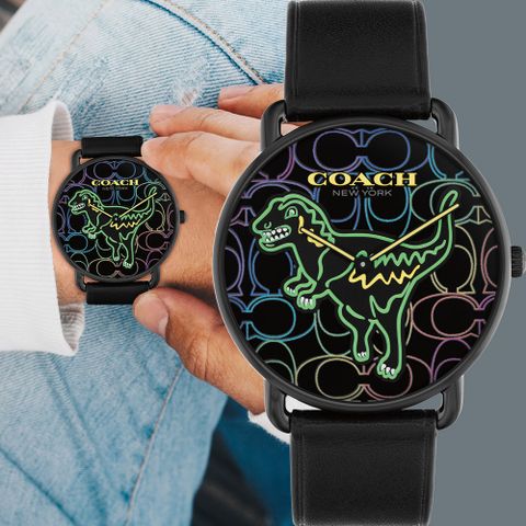 COACH Elliot 派對夜光恐龍CC手錶 男錶-41mm CO14602732