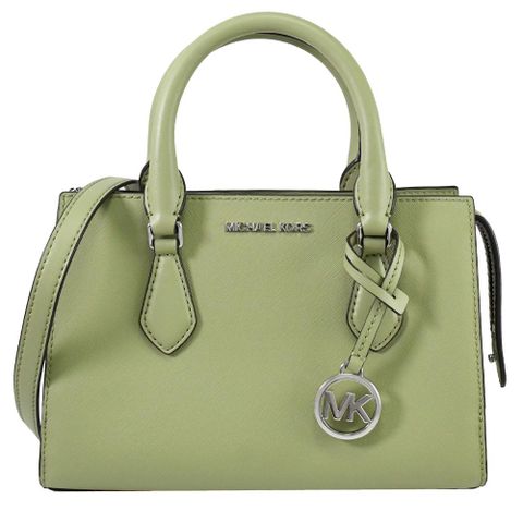 Michael Kors SHEILA 經典防刮三層手提兩用包.綠 小