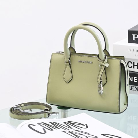 MICHAEL KORS SHEILA 經典防刮三層手提兩用包.綠 小