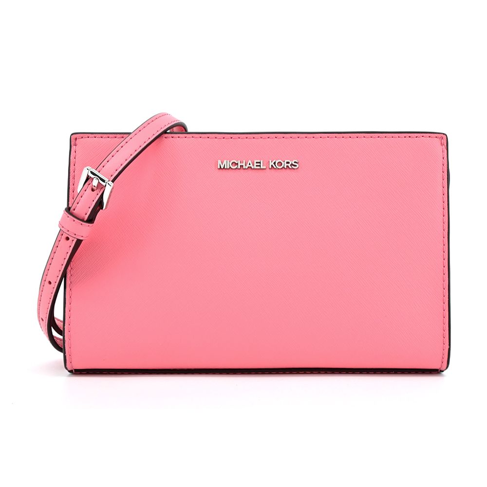  MICHAEL KORS SHEILA防刮拉鍊斜背包-小/玫瑰粉