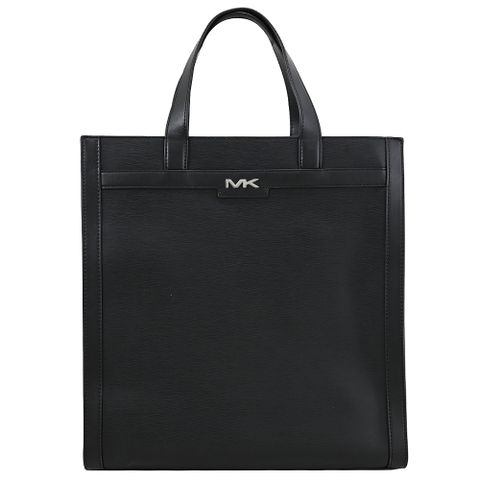 Michael Kors COOPER 簡約LOGO直式商務手提包.黑