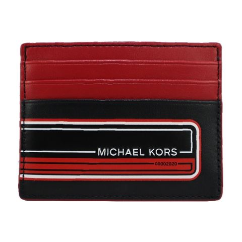 Michael Kors MK撞色六卡名片夾-紅