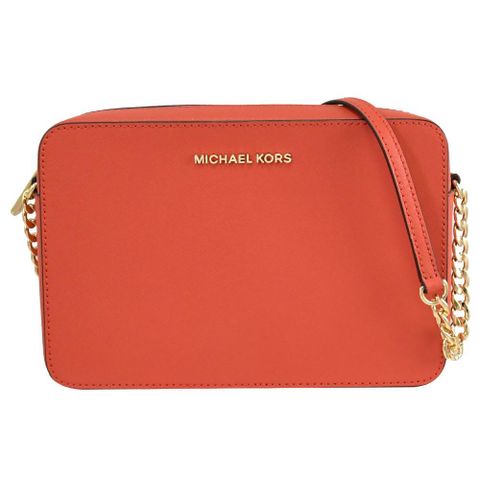 Michael Kors JET SET ITEM 經典鍊條斜背方包.紅磚色