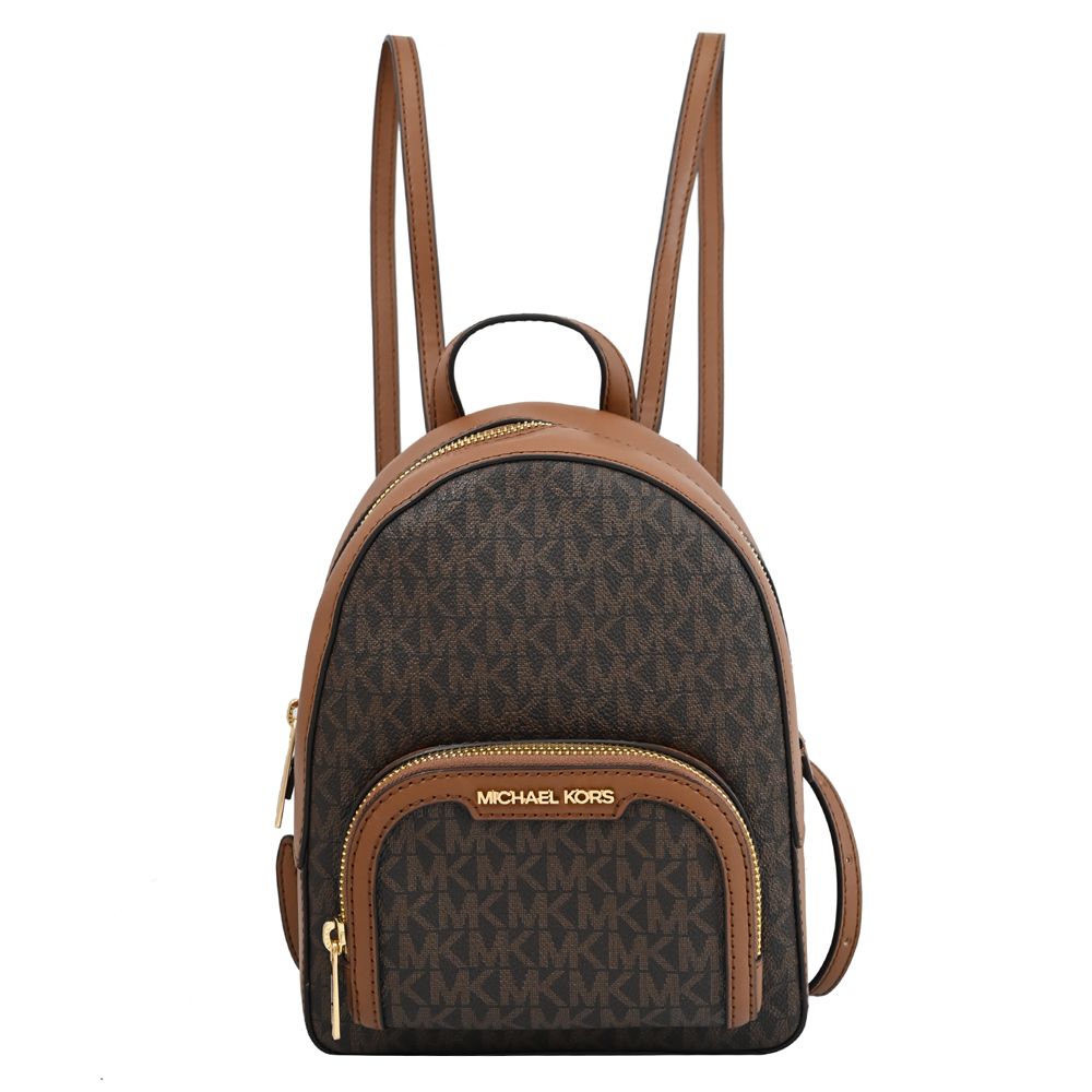 Michael Kors JAYCEE 經典印花迷你斜背/後背包.深咖