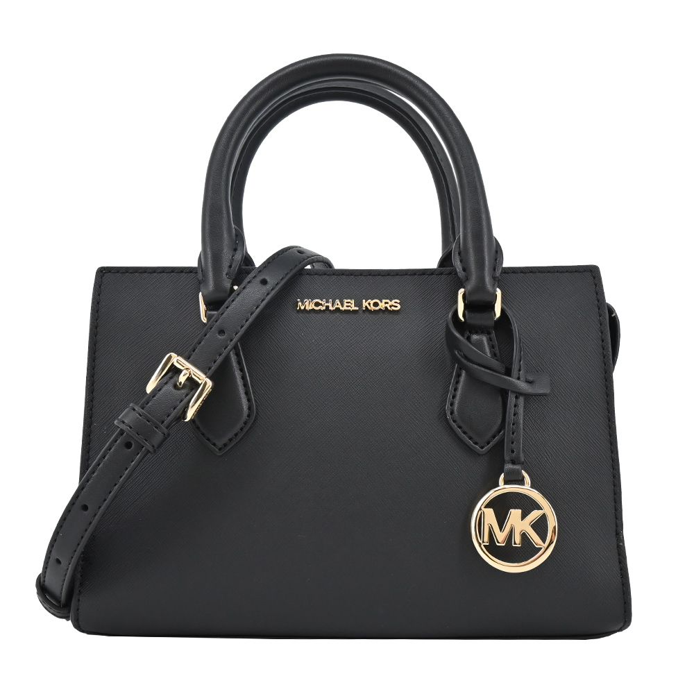  MICHAEL KORS SHEILA防刮三層手提/斜背兩用包-小/黑金