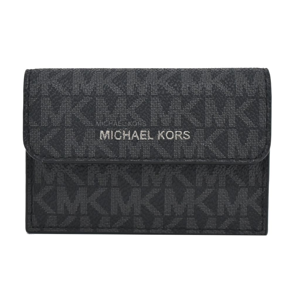  MICHAEL KORS COOPER滿版PVC風琴卡片收納包-黑