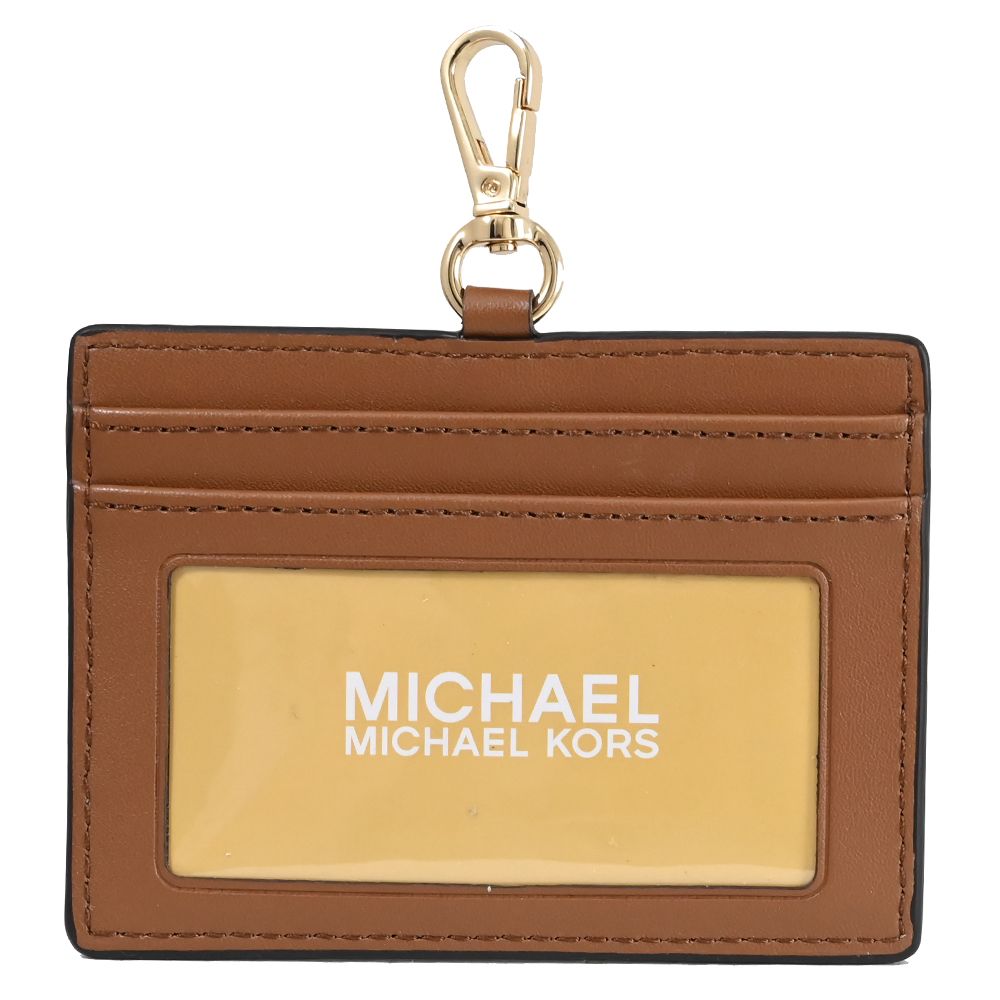 Michael Kors  TRAVEL 印花頸掛證件零錢包.白咖