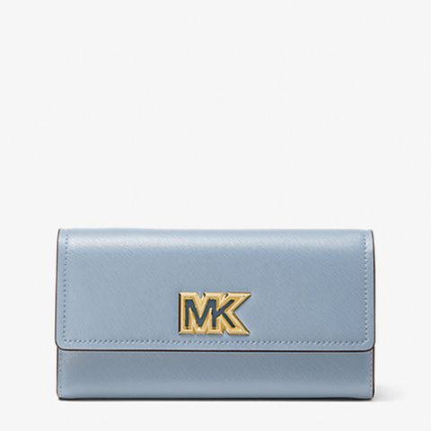 Michael Kors 專櫃經典款 MIMI系列高質感翻蓋防刮皮革皮夾/長夾/手拿包