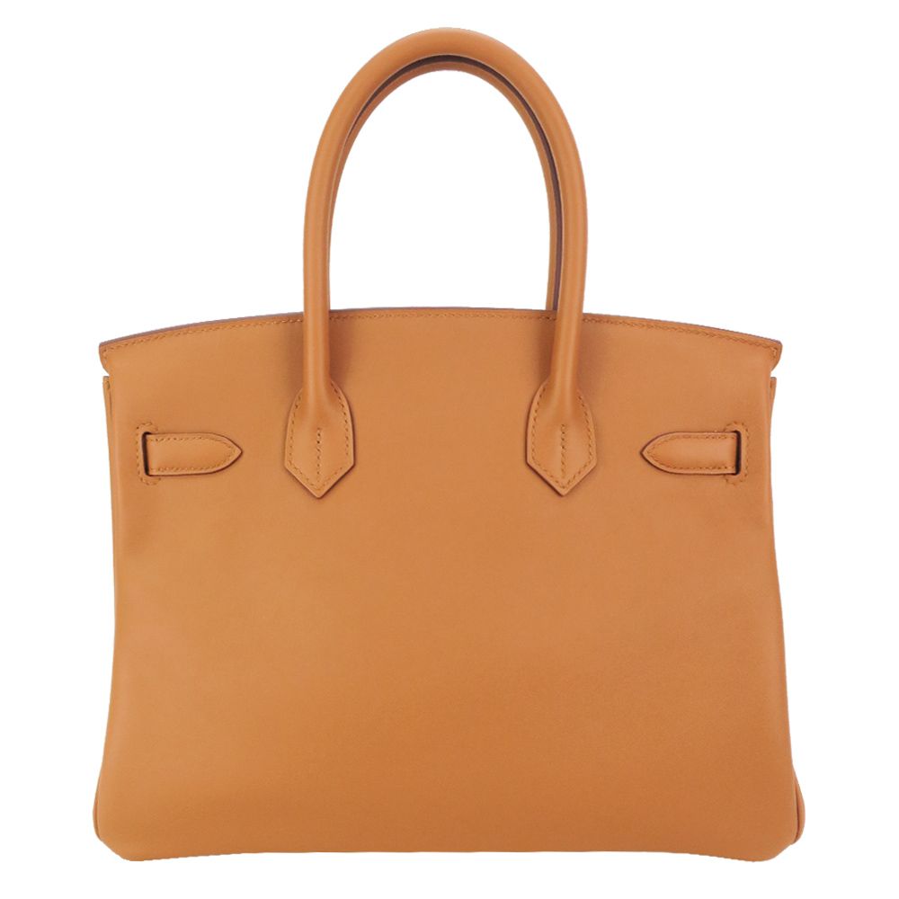 HERMES BIRKIN 30CM Swift 牛皮菱格柏金包(D刻/駝色/銀釦