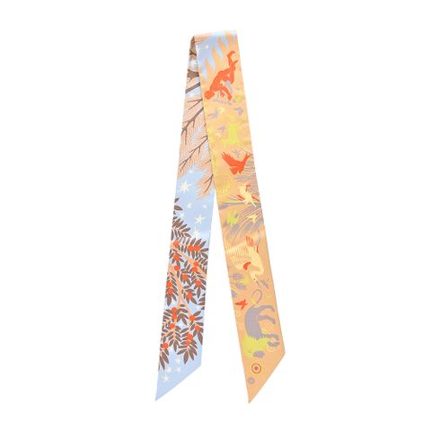 Hermes 愛馬仕Sous le Charme dOrphee希臘神話Twilly絲巾(天空藍/粉/朱紅)